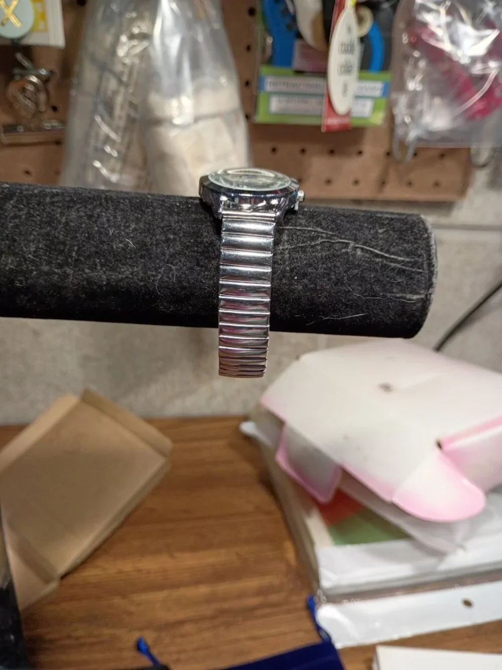 JewelryWe watch silver with stretch band